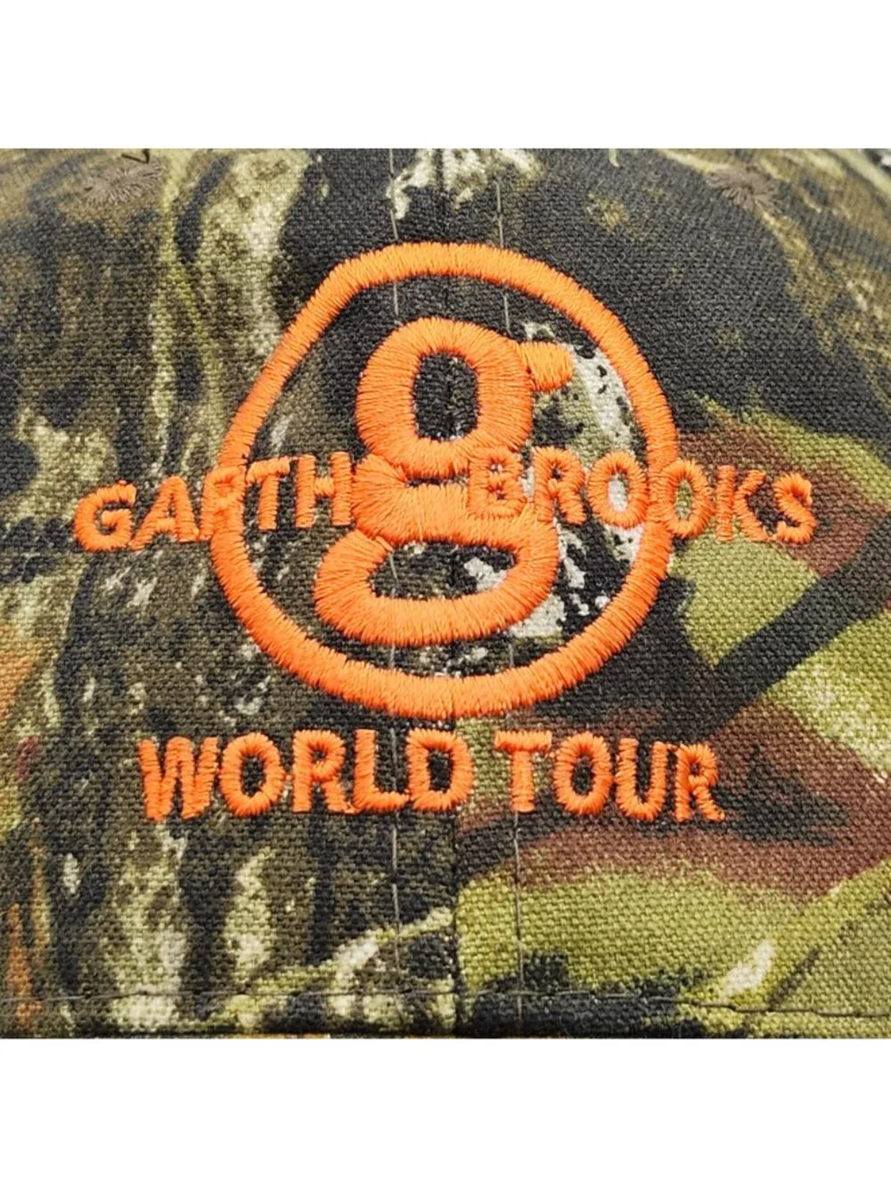 Garth Brooks World Tour Camo Embroidered Strapback Cap Hat Country Music